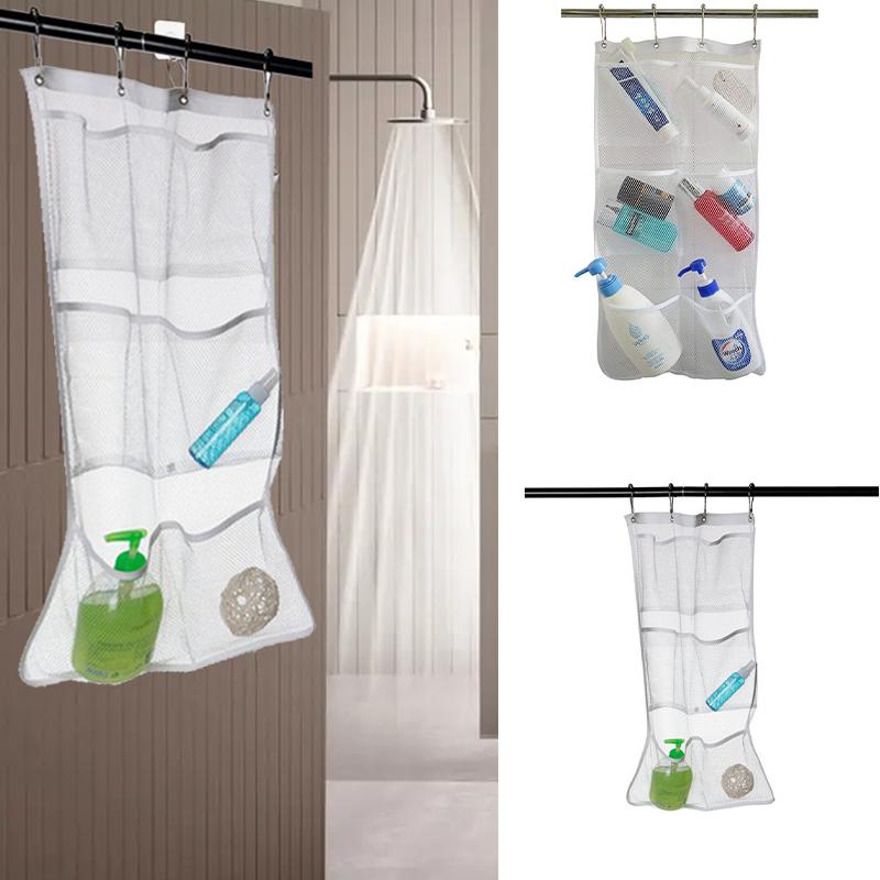 1 шт., подвесная сумка для хранения в ванной, сетчатый органайзер для душа с вращающейся вешалкой