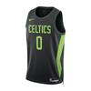 X NBA Celtics Tatum Dri-Fit City Edition 2024/25 Season Comfortable Quick-Dry Breathable Casual Basketball Jersey Men Jersey Black FQ4335-011