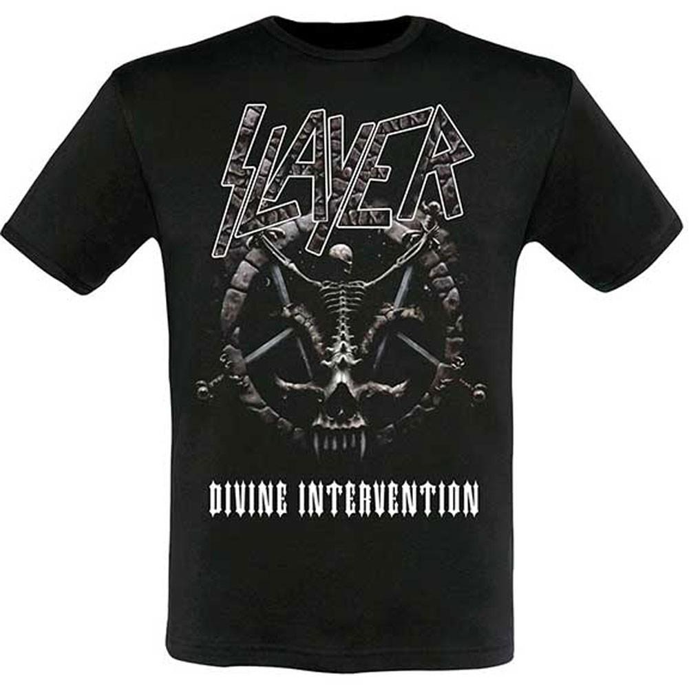 Мужские даты Slayer Divine Intervention 2014 (Бывший в туре с принтом на спине) Slim Fit