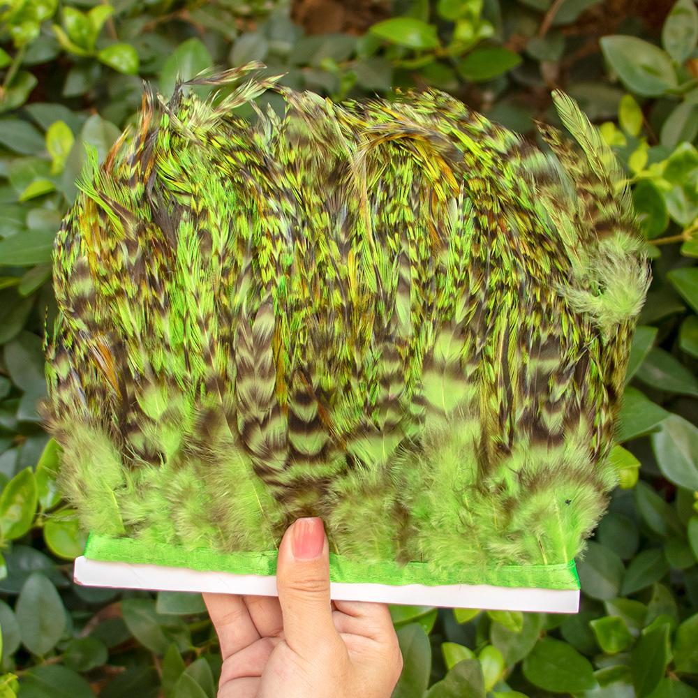 Перья1Метр Окрашенные Петушиные Куриные Перья Отделка 4-6 дюймов Натуральные Перья Фазана для Бахромы Ленты Рукоделия DIY Шитья Одежды Платья Декор