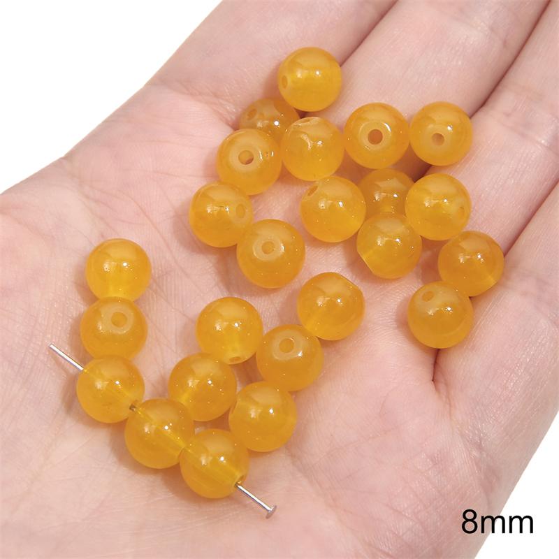 20Pcs Crystal Glass Beads Sunshine Color Loose Space Beads for Bracelet Necklace DIY Jewelry Craft Making Accessories