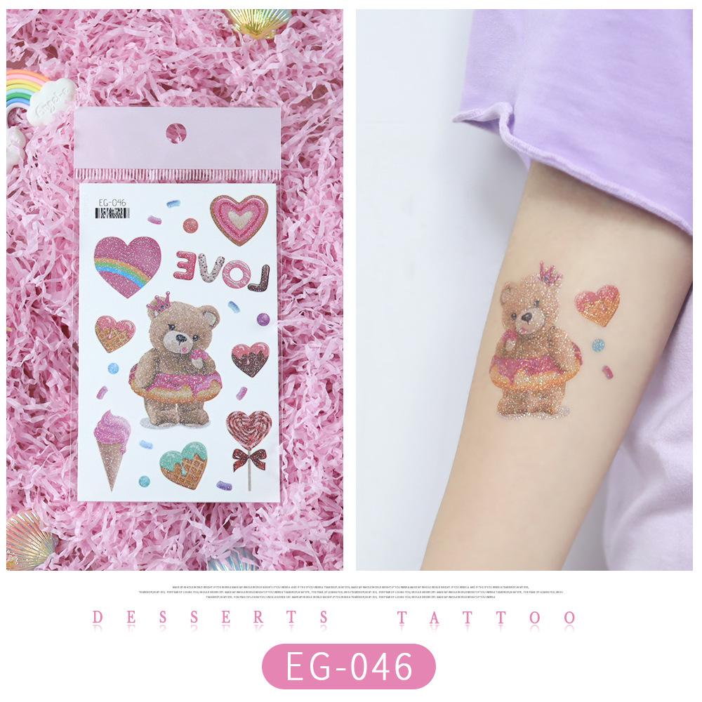 Glitter Princess Tattoo Stickers for Kids – Perfect for Party Desserts