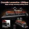 Творческий эксперт Крокодил Локомотив Строительные блоки Поезда Треки Модель автомобиля Кирпичи Игрушки для детей Подарки