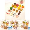 Wooden Pretend Play Kitchen Toy Set With Fruits Vegetables And Bread For Kids Learning