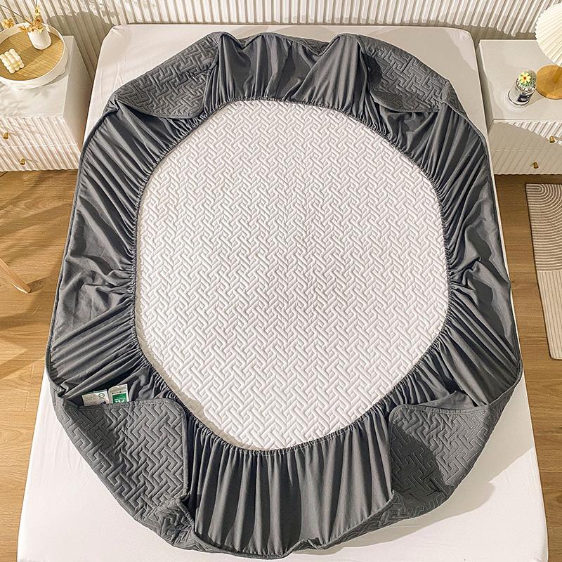 Современный стеганый наматрасник из 100% хлопка, мягкий утепленный дышащий наматрасник из необработанного хлопка, индивидуальный чехол на кровать, не включая наволочку