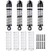 AXSPEED 4Pcs Alu 33/36/38/43/48mm Oil Shock Absorber Damper for Axial SCX24 Deadbolt C10 Wrangler Gladiator Bronco 1/24 RC Car