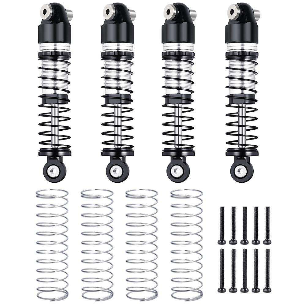AXSPEED 4Pcs Alu 33/36/38/43/48mm Oil Shock Absorber Damper for Axial SCX24 Deadbolt C10 Wrangler Gladiator Bronco 1/24 RC Car
