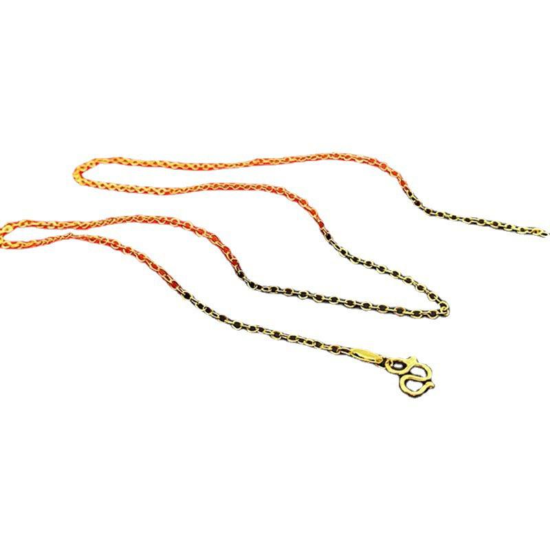 Женская латунная цепочка-о-звено с зажимом-скрепкой для ключиц "Красная книга"