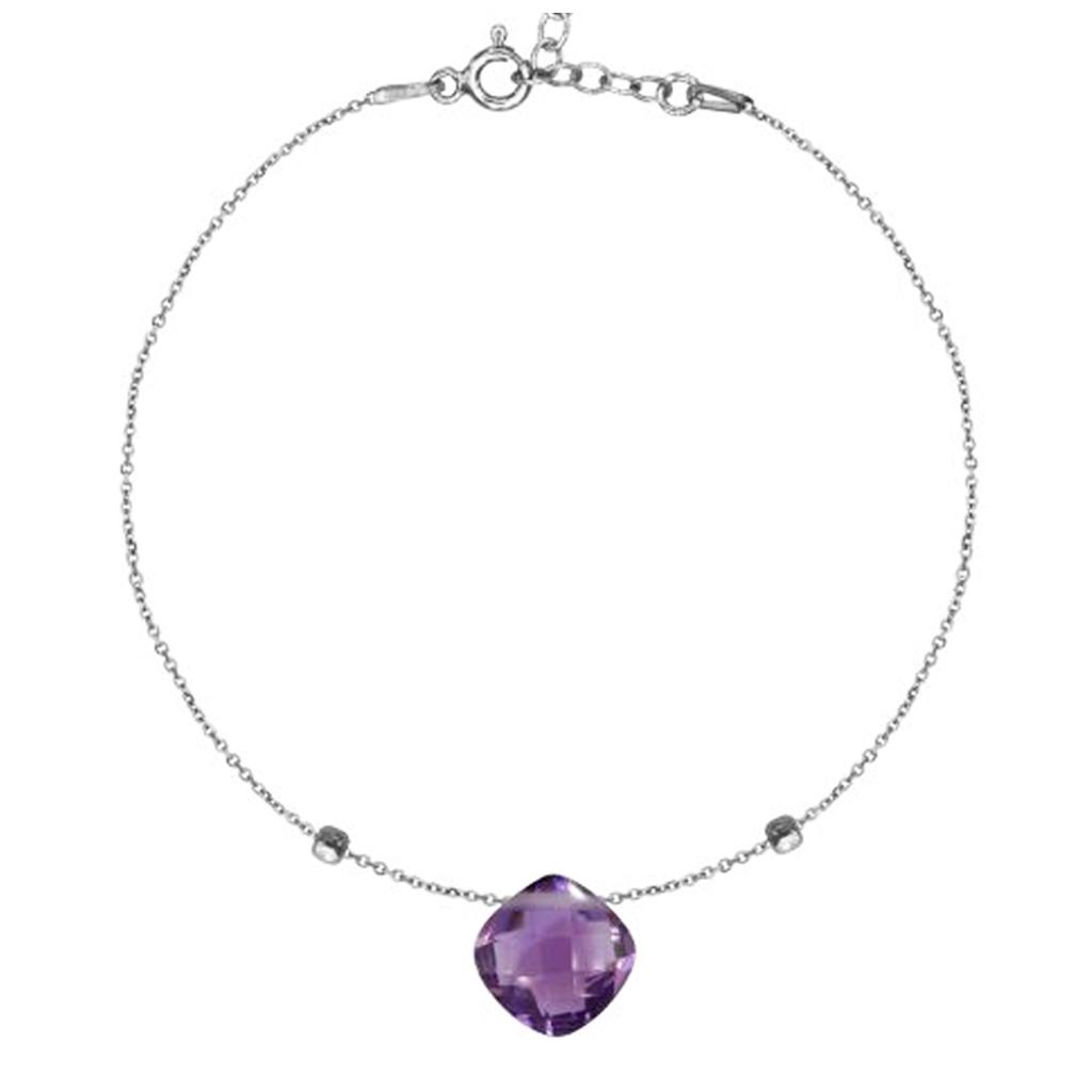 Les Trésors De Lily [R1352] - Silver Bracelet 'Meghan' Amethyst Silver (rhodium-plated) - 8 Mm