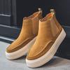 2976 Челси мужские ботинки Британские осенне-зимние ретро ботинки на одной педали средней высоты голенища из кашемира на толстой подошве ботинки Мартин