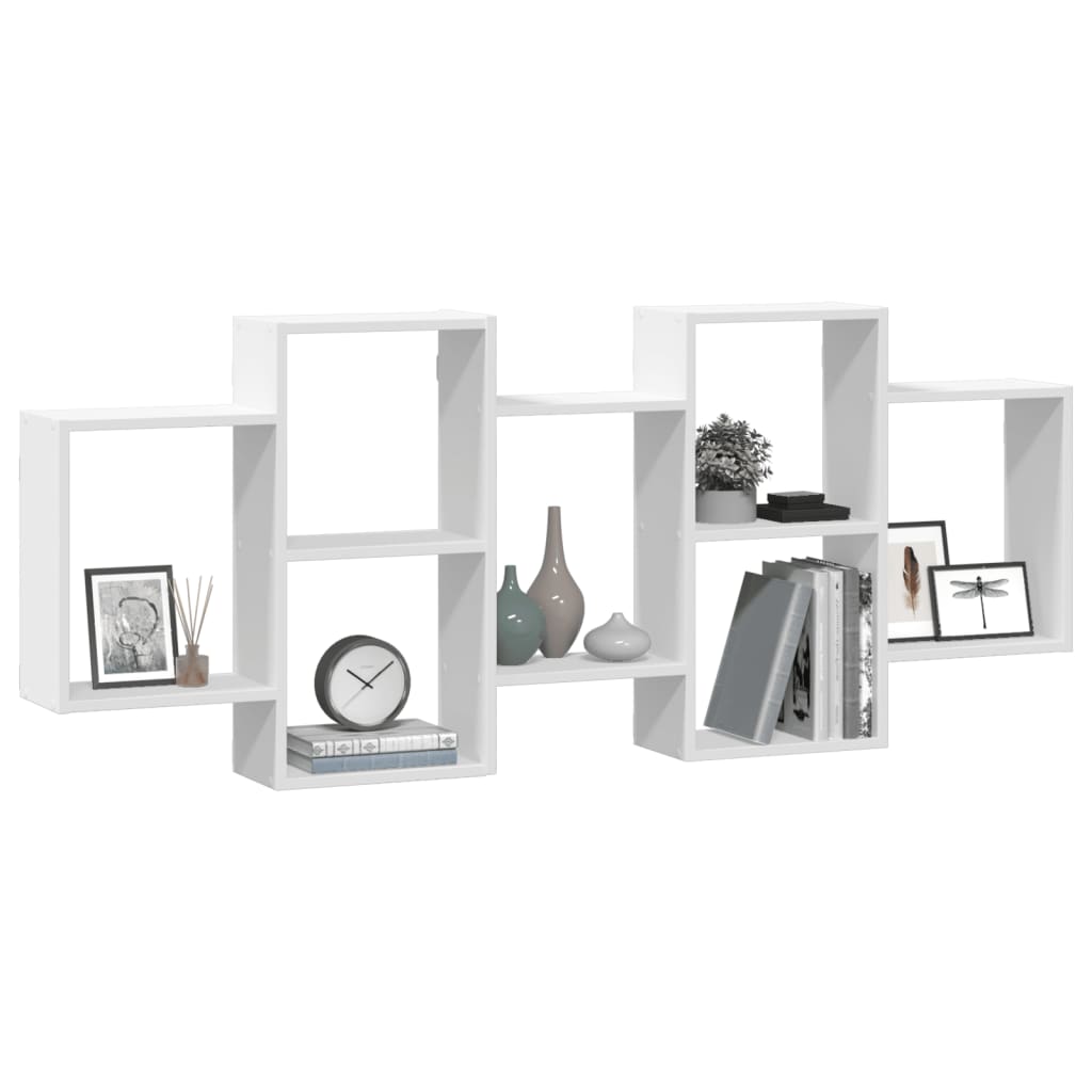 Wall Shelf White 159 x 18 x 65 cm Particleboard
