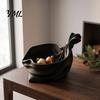 Unique Textured Trinket Bowl 3D Printed Gift Bag Shaped Storage Tray, Pleated Catchall for Candy, Decorative Tray Festive Table Centerpiece