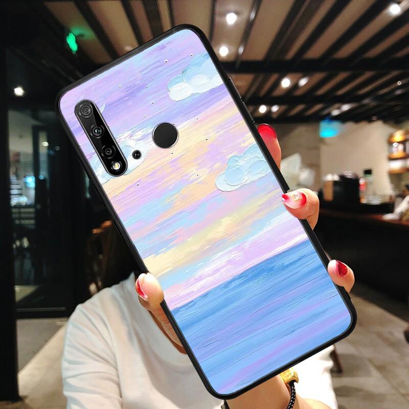 Чехол для телефона с цветочным пейзажем и ручной росписью для Huawei P50 Pro P30 P40 Lite P40Pro P20 lite P10 Plus Mate 20 Pro Mate20 X