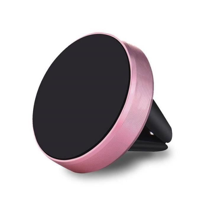 Support Téléphone - ZS21753 - Universel - Grille de Ventilation - Rose - Fixation Magnétique