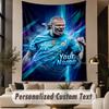 Custom Text Tapestry Erling Haaland Print Wall Tapestry Indoor Living Room Wall Decor