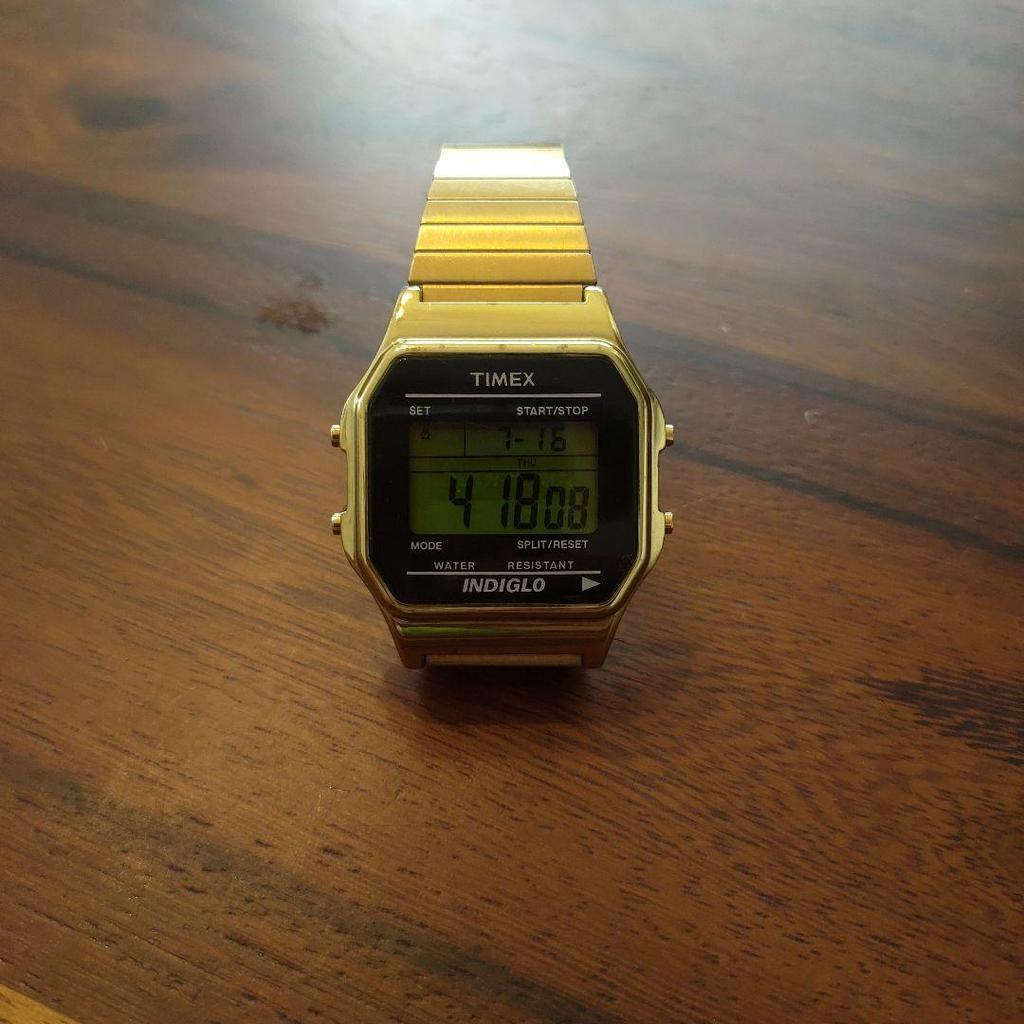 Used Supreme TIMEX Digital Watch Gold