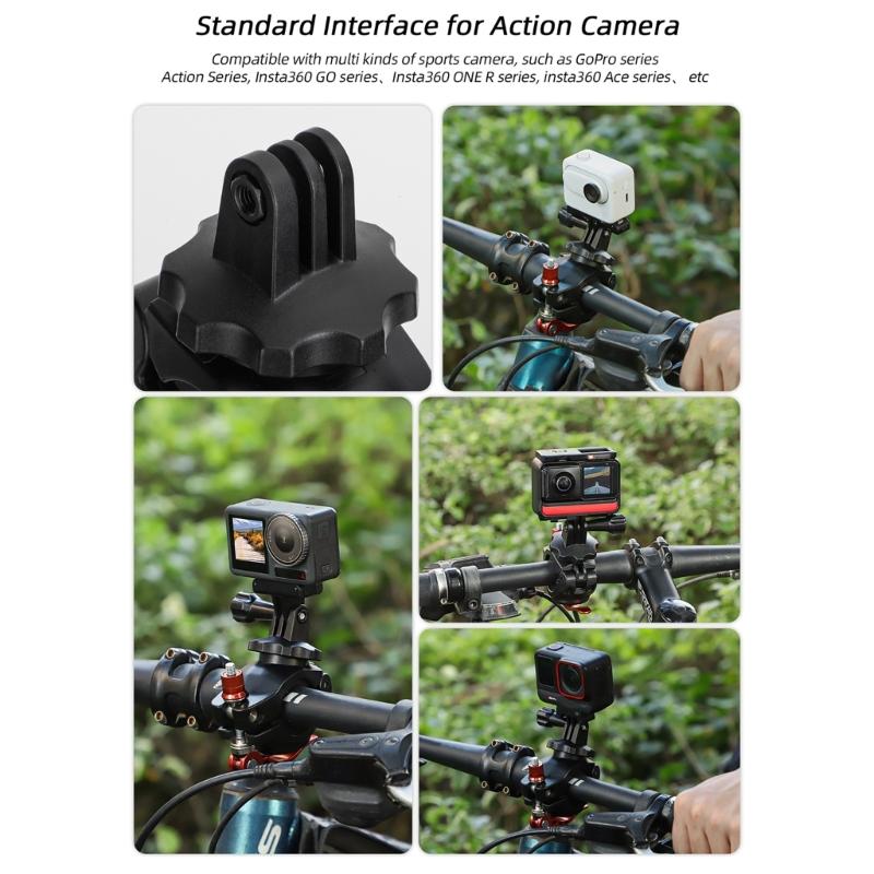 Bicycles Mount Motorcycle Handlebar Clip Holder Waterproof Compatible for Action 4 Camera Cycling Adventures Accessories