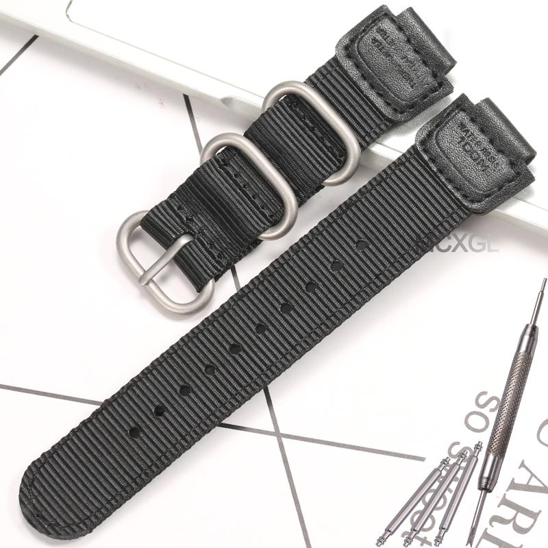 Ремешок для Casio G-Shock GA100/110/120/150/200/400 GD-100/110/120 DW-5600 GW-6900 Браслет 16 мм Нейлоновый ремешок