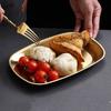 Portable Dessert Salad Plate Smooth Edge Food Serving Tray Picnic Dinner Plate  Outdoor Picnic