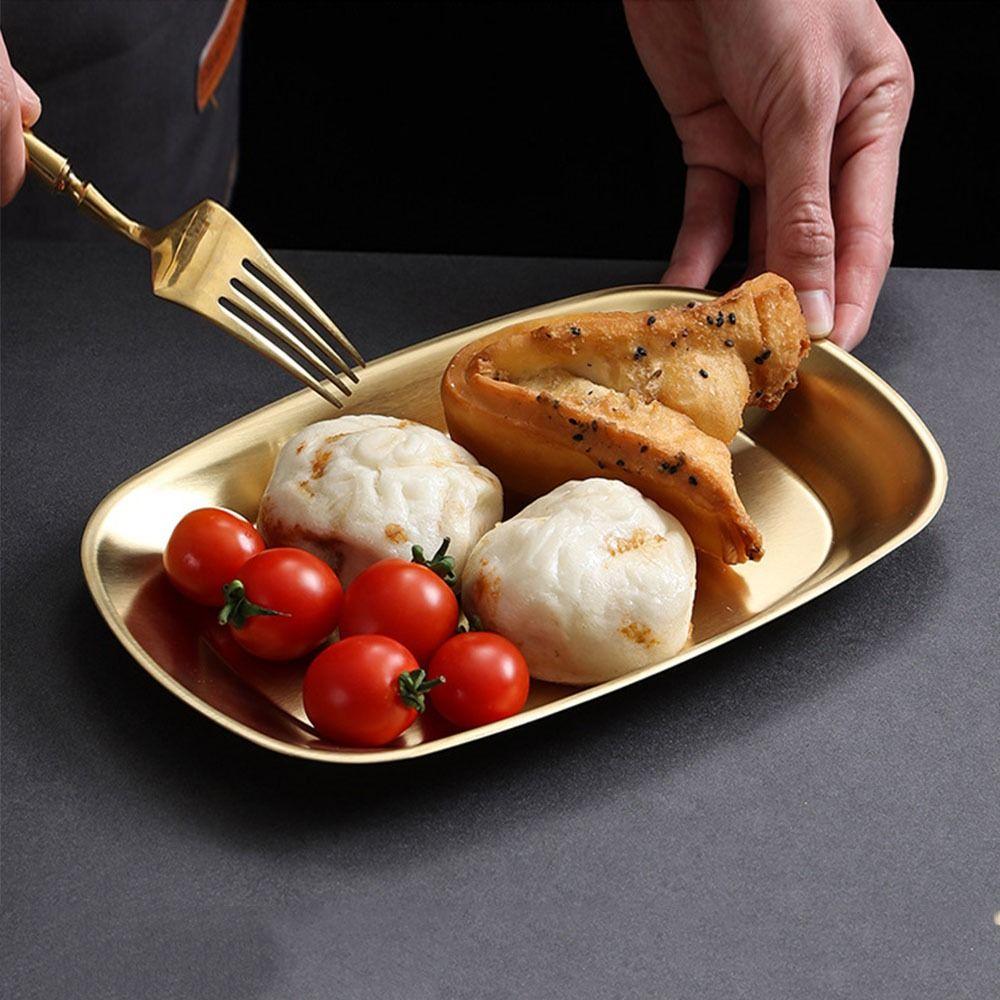 Portable Dessert Salad Plate Smooth Edge Food Serving Tray Picnic Dinner Plate Outdoor Picnic