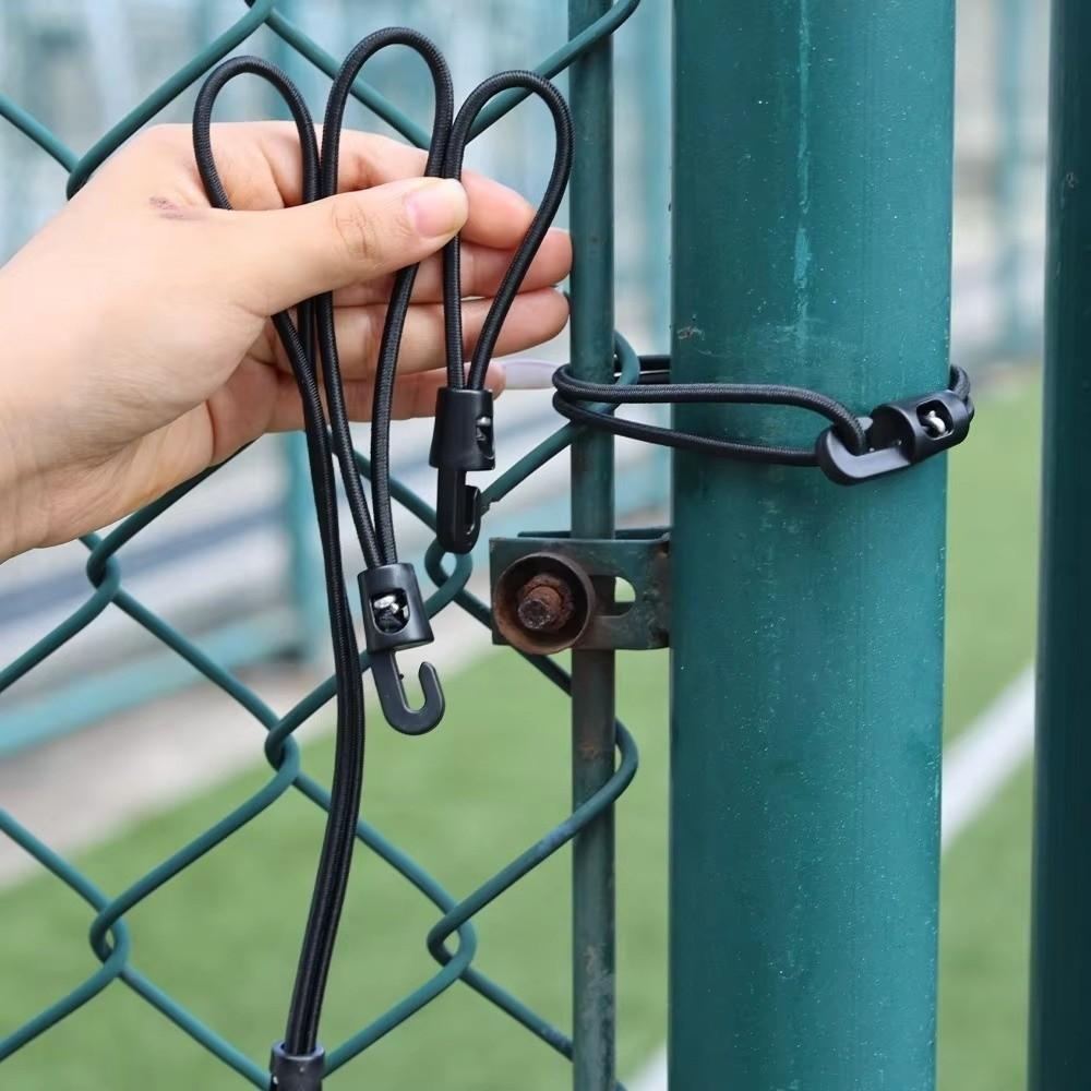 10Pcs Black High Elasticity Expander with Hooks Rubber Tensioner  Camping Tarpaulin