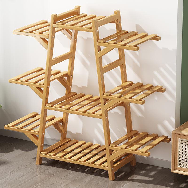 Solid Wood Multi-Tier A-Frame Plant Stand