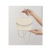 Women's Cream Pearl And Chain Shoulder And Hand Bag