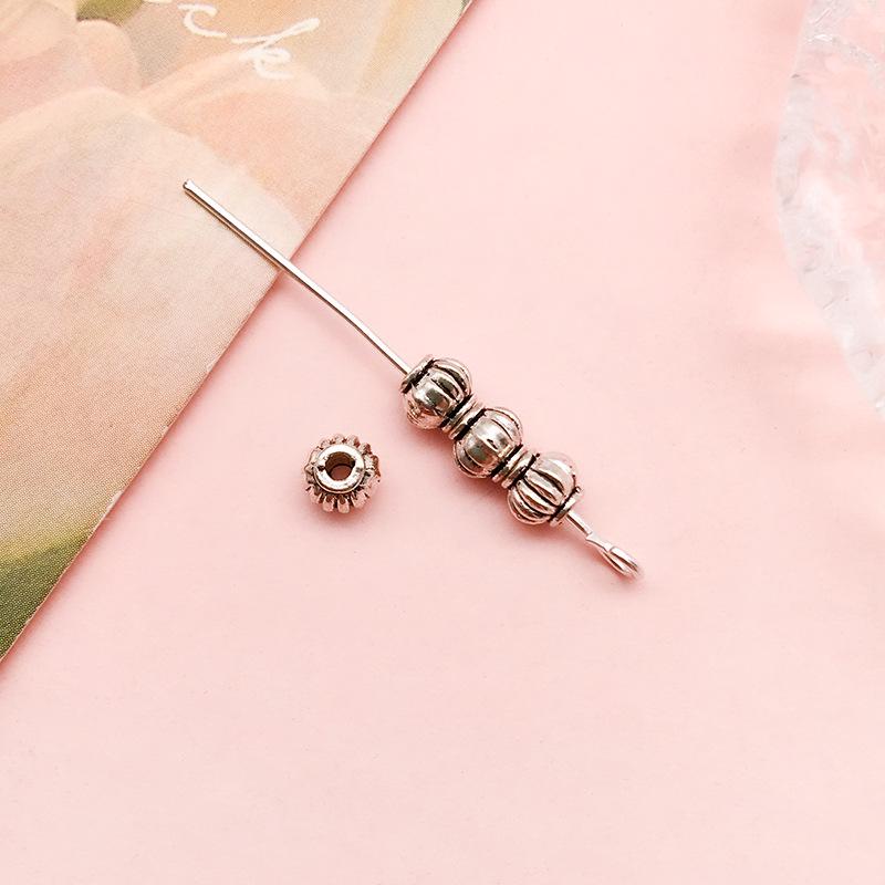 Антикварные серебряные бусины-разделители в форме цветов и звезд для самодельных украшений