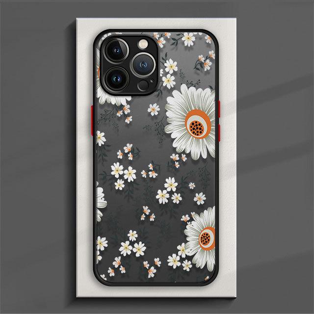 Матовый чехол для телефона Samsung Galaxy S23 S22 S21 S20 Fe Ultra S10 S9 S8 Plus S10e S10lite Note 10plus 20ultra 8 темно-синий цветок