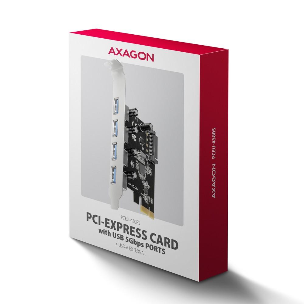 PCEU-430RS контроллер PCIe, 4x порт USB UASP