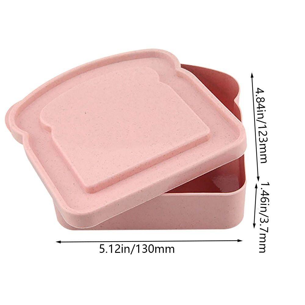 Good Sealing Daily Use Toast Box Bread Container Sandwich Storage Case Dessert Container