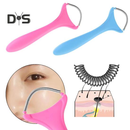 Средство для удаления волос на лице Spring Portable Beauty Spring Epilator Tool для быстрого удаления волос на верхней губе, подбородке, щеках, шее, многоразовое, моющееся