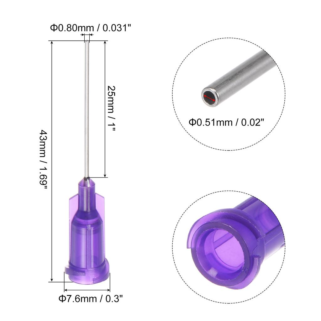 10/20 шт. 14G 15G 16G 18G 19G 20G 21G 22G 1" Тупоконечная дозирующая игла для клеевого пистолета, длина 43 мм
