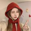 Мягкие Холодостойкие Шапки с Капюшоном Шарф Вязаные Шапки Бини Винтажный Балаклава Шапки-Чулки Шапки Женские