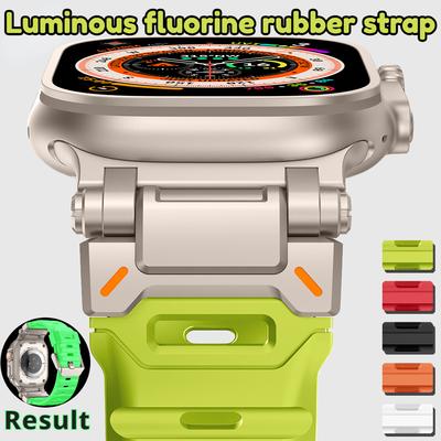 Мягкий силиконовый ремешок-петля для Apple Watch 49 мм, 45 мм, 44 мм, 42 мм, мужской спортивный ремешок Iwatch Series 9, 8, 7, 6, 5 Se Ultra 2, роскошный браслет