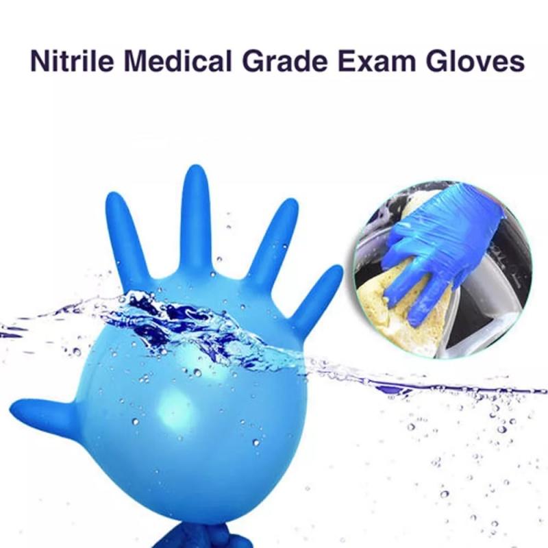 20/50/100 шт. Синие нитриловые перчатки Одноразовые бытовые перчатки для уборки кухни, приготовления пищи, мытья посуды, ухода за домашними животными Инструменты Без латекса