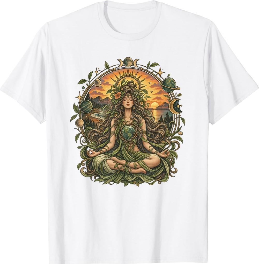 Gaia Mother Earth Hippie Greek Goddess Pagan Nature T-Shirt