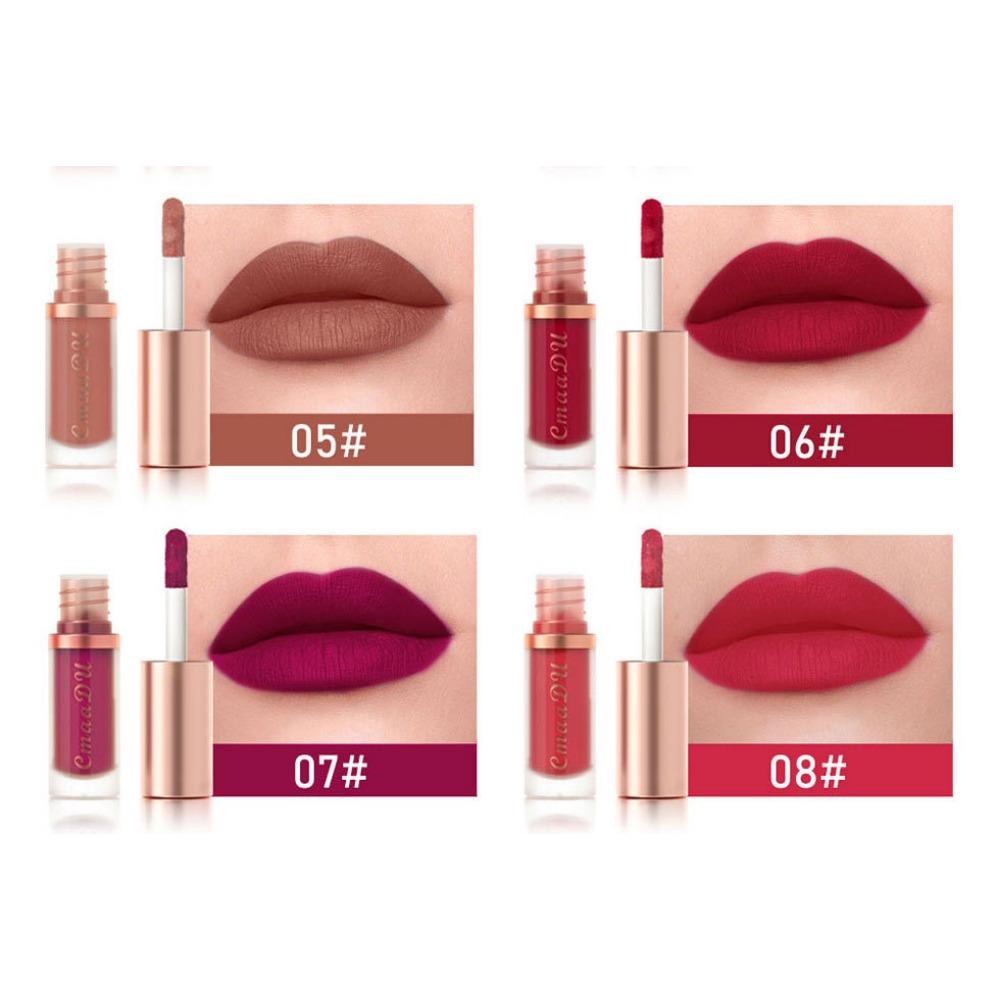 CmaaDu 12 Color Mouth Красный матовый бархатный блеск для губ