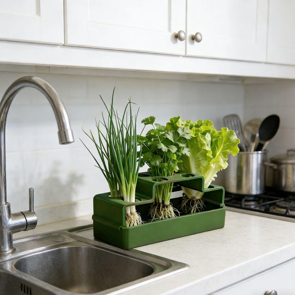 Plastic Chives Seedling Tray Ventilated Lettuce Chives Hydroponic Planter Celery Coriander Water Cultivation Box Plant