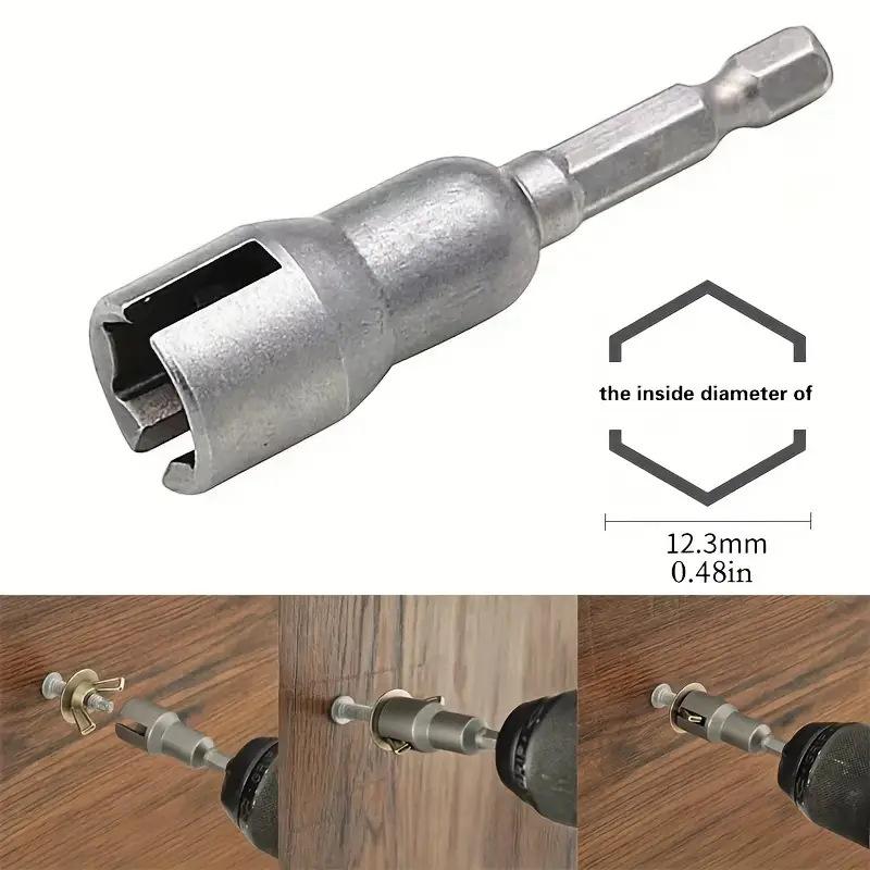 Wing Bolt Socket Wrench 1/2 Piece 6.35mm Hex Shank Socket Adapter Nut for Power Tool Slotting Electric Screwdriver Socket