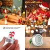3pcs/set Christmas Candles Mini Claus Xmas Tree Snowmen Shaped Tin Cans Handheld Candles for Home Decor New Year Craft Gifts
