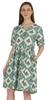 Bimba Printed Summer Shift Dress For Women V Neck Short Dress W  Pockets Western Midi