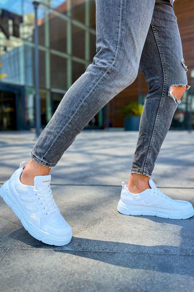 CHEKİCH New Collection CH105  Cronus Men Shoe White Black Brown Tan