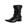 Vintage Embroidered Pointed Western Cowboy Boots Women'S Spring And Summer Thick Heel Versatile Knight Boots Sleeve Boots