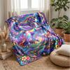 Fantasy Princess and Magical Elements Theme blanket Lightweight Warm Flannel Blanket Decorative Throw Blanket for Home Decoration