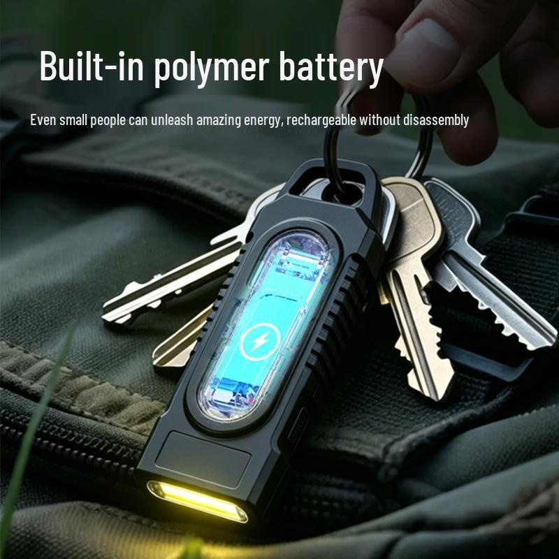 Tanji портативный USB-перезаряжаемый магнитный брелок-фонарик