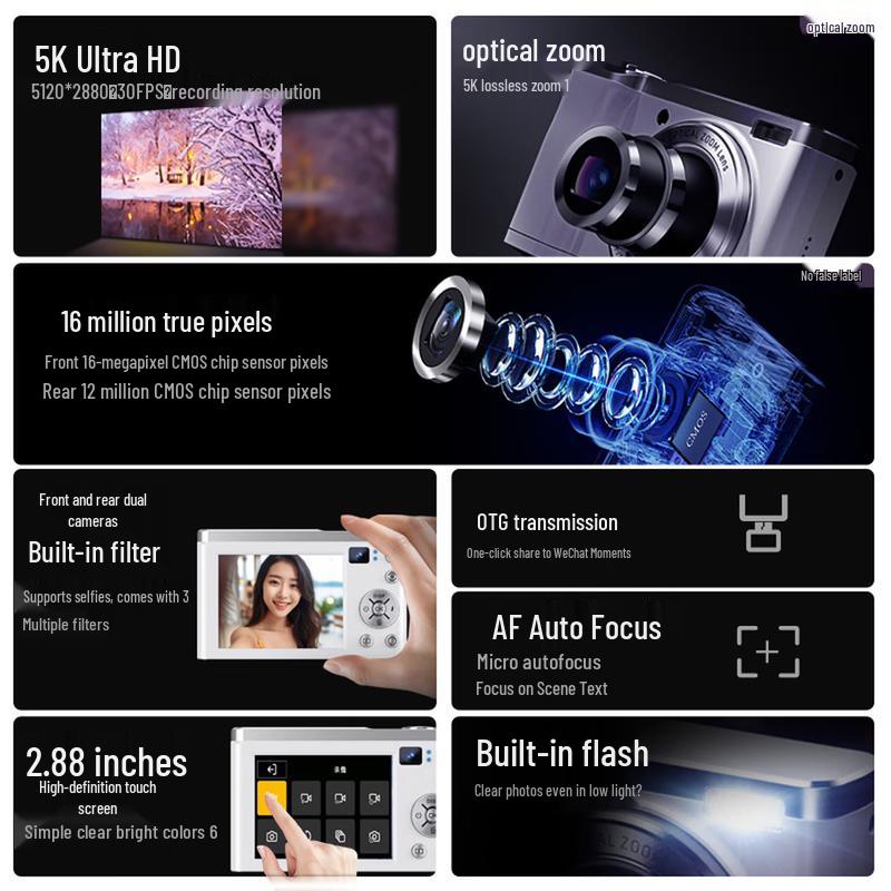 SONGDIAN DC305X Optical Zoom Digital VLOG Camera (CN version)