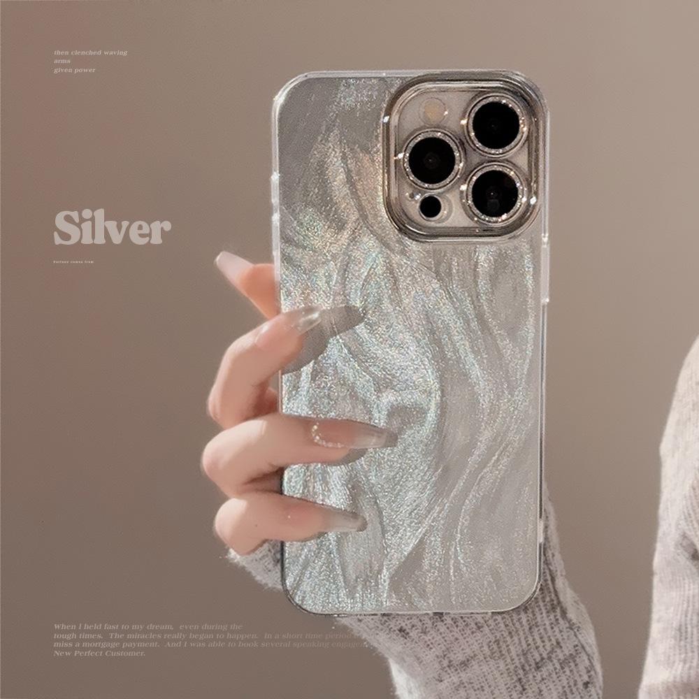 Feather Laser Phone Case Suitable for 14 Apple 17 Promax Lens Film Iphone15 Anti-fall 16 High End Sense 11