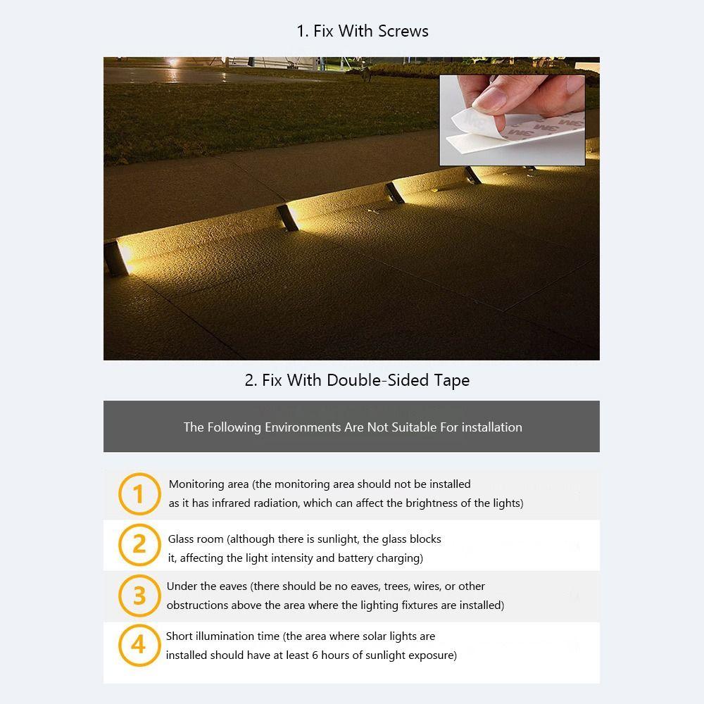 Triangle Stair Light Warm Light Outdoor Floor Light High Quality Solar Step Lamp Porch Terrace