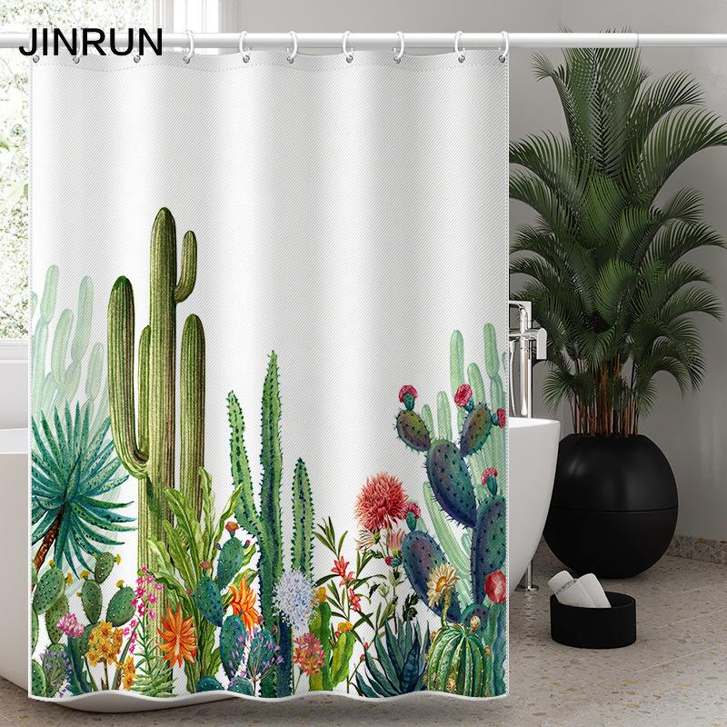 Bathroom Thickened Waterproof Curtain Mildew Proof Shower Curtain Shower Partition Curtain Shower Curtain Bathroom Curtain Free Perforation